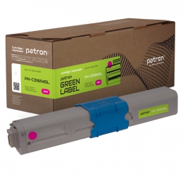 Тонер-картридж сумісний oki 46508734 green label, пурпуровий Patron (pn-c332mgl) CT-OKI-C332-M-PN-GL