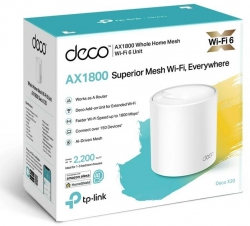 Маршрутизатор TP-LINK DECO X20 1PK AX1800 1xGE LAN 1xGE WAN MU-MIMO OFDMA MESH DECO-X20-1-PACK