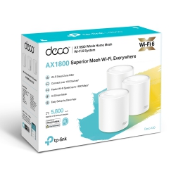 Маршрутизатор TP-LINK DECO X20 3PK AX1800 1xGE LAN 1xGE WAN MU-MIMO OFDMA MESH DECO-X20-3-PACK