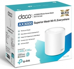 Маршрутизатор TP-LINK DECO X50 1PK AX3000 3xGE LANWAN MU-MIMO OFDMA MESH DECO-X50-1-PACK