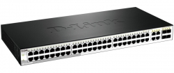 Комутатор D-Link DES-1210-52 48xFE, 2xGE, 2x1GE/SFP, WebSmart