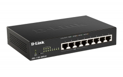 Коммутатор D-Link DGS-1100-08PLV2 8xGE (4xGE PoE, 4xGE), 64Вт, Easysmart