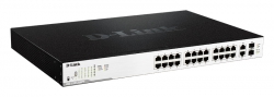 Коммутатор D-Link DGS-1100-26MPP 24xGE PoE, 518Вт, EasySmart