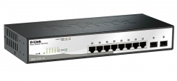Коммутатор D-Link DGS-1210-10 8xGE, 2xSFP WebSmart