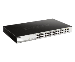 Коммутатор D-Link DGS-1210-28P 24xGE PoE, 4xGE/SFP, 193Вт, WebSmart DGS-1210-28P/E