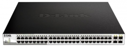 Коммутатор D-Link DGS-1210-52MPP 48xGE PoE, 4xSFP, 740Вт, WebSmart