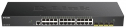 Коммутатор D-Link DGS-1250-28X 24xGE, 4xSFP+, WebSmart