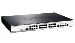 Коммутатор D-Link DGS-1510-28XMP 24xGE PoE, 4xSFP+, SmartPro