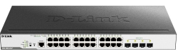 Коммутатор D-Link DGS-3000-28LP 24xGE PoE, 4xSFP, 193Вт, L2