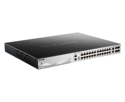 Коммутатор D-Link DGS-3130-30PS 24xGE PoE, 2x10GE, 4xSFP+, L3