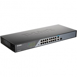Комутатор D-Link DSS-100E-18P 16xFE PoE, 1xGE, 1xSFP, 230W
