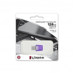 Накопитель Kingston  128GB USB 3.2 Type-A Gen1 + Type-C DT microDuo 3C R200MB/s DTDUO3CG3/128GB