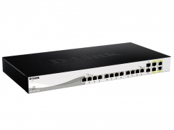 Коммутатор D-Link DXS-1210-16TC 12x10GE, 2xSFP+, 2xSFP+/10GE Smart