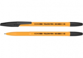 Ручка кулькова ECONOMIX YELLOW PEN 0,5 мм. Корпус жовтий, пише чорним E10187-01