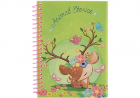 Блокнот "Animal Story" А6 100х143мм, пластикова обкладинка, ПВХ спіраль, 48 арк. ECONOMIX E20319-96