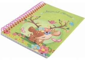 Блокнот "Animal Story" А6 100х143мм, пластикова обкладинка, ПВХ спіраль, 48 арк. ECONOMIX E20319-96
