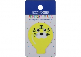 Закладки з клейким шаром 40х50 мм Economix Fun balloons, 20 шт., пластикові E20967-01