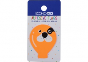 Закладки з клейким шаром 40х50 мм Economix Fun balloons, 20 шт., пластикові E20967-03
