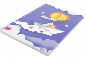 Блокнот "Spring Mood: Sun" А5, пластикова обкл., спіраль, 80 арк., клітинка ECONOMIX E21952-01