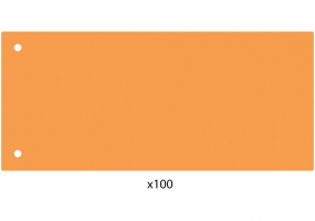 Разделитель листов 240*105мм Economix, пластик, оранжевый, 100 шт. E30811-06