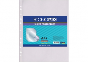 Файл для документов А4+ Economix Crystal, фактура "глянец" (100 шт/уп) E31102