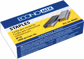 Скобы №10 Есопоміх, 1000 шт. ECONOMIX E40301