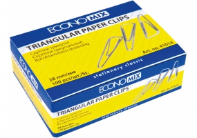 Скрепка 28 мм треугольная Economix, 100шт. E41014
