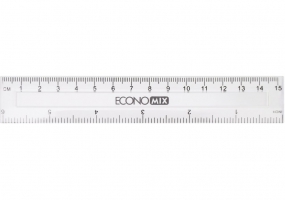 Линейка 15см пластиковая ECONOMIX E81310