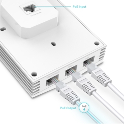 Точка доступу TP-LINK EAP655 WALL AX3000, 1xGE, 3xGE out, PoE EAP655-WALL