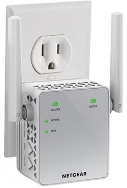 Розширювач WiFi-покриття NETGEAR EX3700 AC750, 1xFE LAN, 2x зовнішн. ант. EX3700-100PES