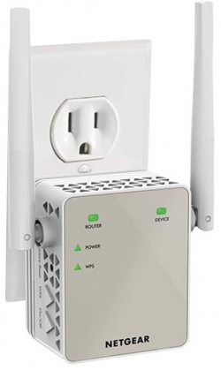Розширювач WiFi-покриття NETGEAR EX6120 AC1200, 1xFE LAN, 2x зовнішн. ант. EX6120-100PES