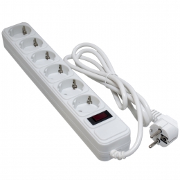 Сетевой фильтр 6 розеток white 1.8 м, 3*1мм2 sp-1062w Patron EXT-PN-SP-1062W