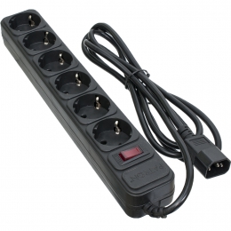 Мережевий фільтр для дбж 6 розеток Black 2 м, 3*1мм2 sp-1065u Patron EXT-PN-SP-1065U