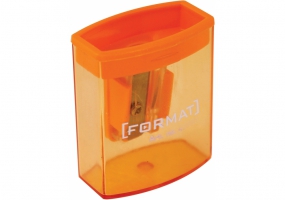 Чинка пластикова на 1 лезо з контейнером асортi FORMAT F40691