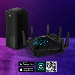 Маршрутизатор Acer Predator Connect W6 4xGE LAN 1x2.5GE WAN 1xUSB3.0 MU-MIMO Wi-Fi 6E gaming FF.G22WW.001