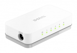 Коммутатор D-Link GO-SW-5E 5xFE, Plastic, Неуправляемый