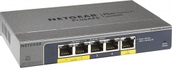 Коммутатор NETGEAR GS105PE PoE pass-thru, 2xGE PSE, 1xGE PD, 2xGE, управляемый L2 GS105PE-10000S