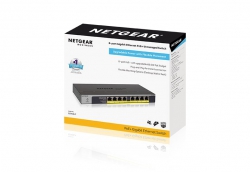 Коммутатор NETGEAR GS108LP 8xGE PoE+ (60Вт), FlexPoE, неуправляемый GS108LP-100EUS