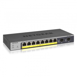 Коммутатор NETGEAR GS110TPv3 8xGE PoE+(55Вт), 2xGE SFP, управляемый L2 GS110TP-300EUS