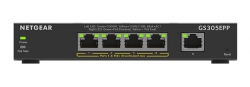 Коммутатор NETGEAR GS305EPP 4xGE PoE+(120Вт), 1xGE, управляемый GS305EPP-100PES
