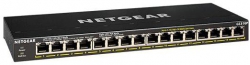 Коммутатор NETGEAR GS316P 16xGE PoE+ (115Вт), FlexPoE, неуправляемый GS316P-100EUS