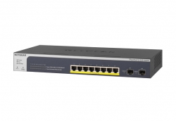 Коммутатор NETGEAR GS510TPP 8x1GE PoE+(190Вт), 2xSFP, управляемый GS510TPP-100EUS