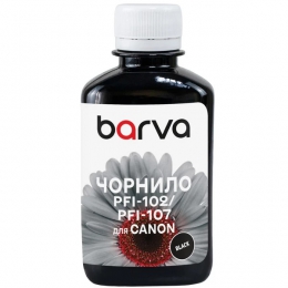 Чернила для Canon PFI-102/PFI-107 BK специальные 180 мл, водорастворимые, черные Barva (C107-884) I-BARE-C107-180-B