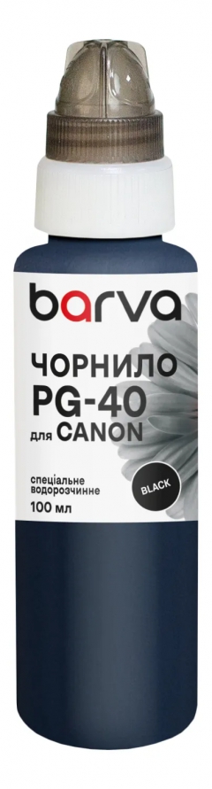 Чорнило для Canon PG-37/PG-40/PG-50 спеціальне 100 мл, водорозчинне, чорне Barva (C40-293e) I-BARE-CPG40-100-B