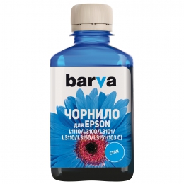 Чорнило Barva для фабрик друку Epson l1110/l3100 (103) Cyan 180 мл (e103-696) I-BARE-E-103-180-C