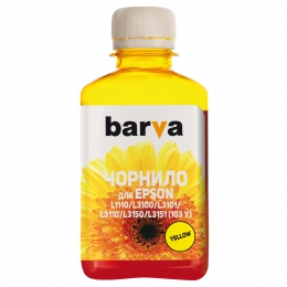 Чорнило Barva для фабрик друку Epson l1110/l3100 (103) Yellow 180 мл (e103-698) I-BARE-E-103-180-Y