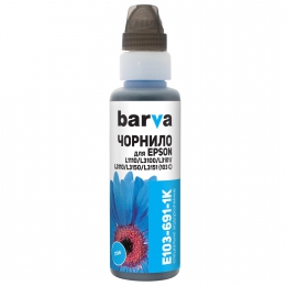 Чернила Barva для фабрик печати Epson l1110/l3100 (103) cyan 100 мл (e103-691-1k) флакон onekey (1k) I-BARE-E-103-1K-C