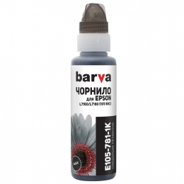 Чернила Epson 105 bk специальные 100 мл, флакон onekey (1k), пигментные, черные Barva (e105-781-1k) I-BARE-E-105-1K-B-P