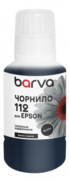 Чернила для Epson 112 BK специальные 127 мл, OneKey, водорастворимые, черные Barva (E112-1016) I-BARE-E-112-127-B