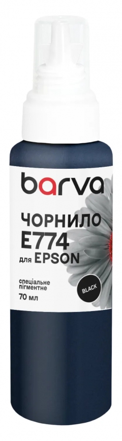 Чернила для Epson 774 BK специальные 70 мл, пигментные, черные Barva (E774-406e) I-BARE-E-774-070-B